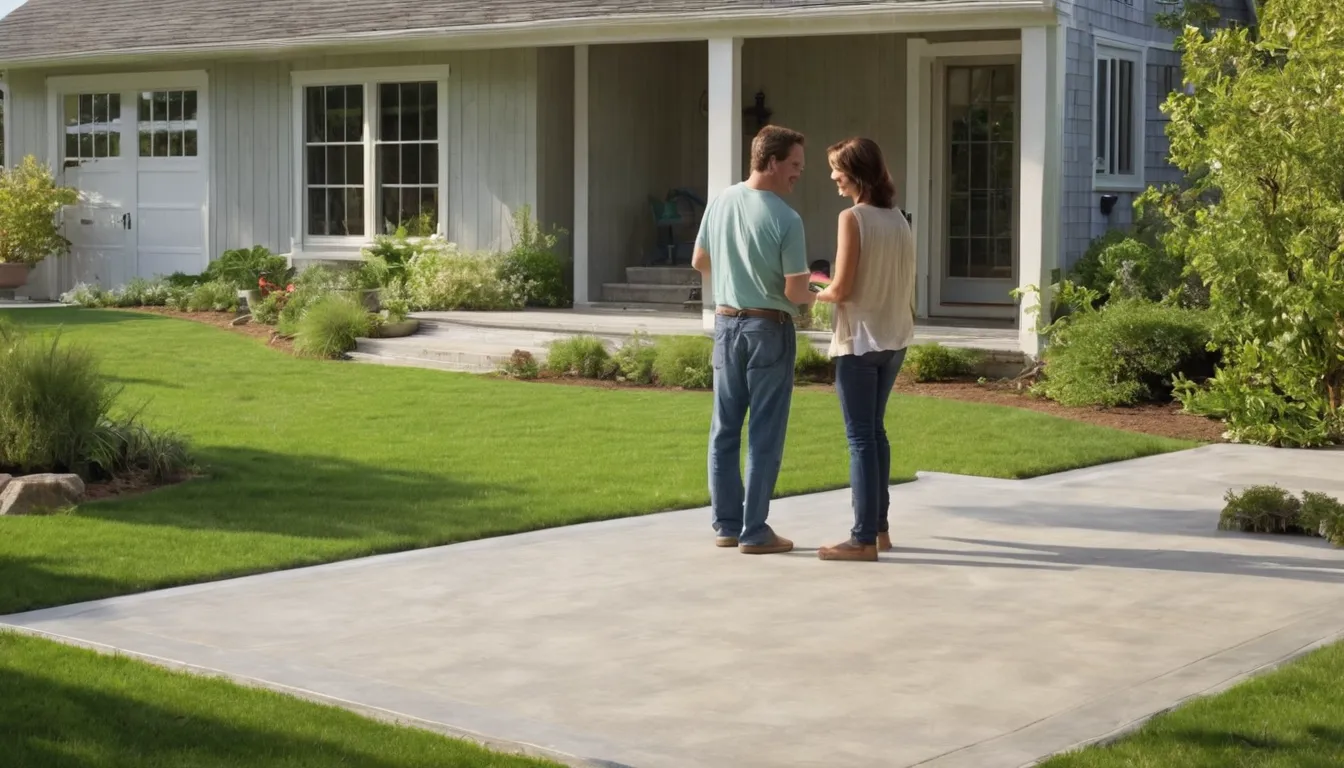 A new concrete patio beside a home in Lower Burrell with outdoor furniture set up